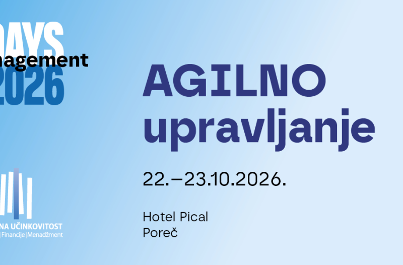 Senj - grad-senj.com - MANAGEMENT DAYS 2026 Agilno upravljanje 22.-23.10.2026., Hotel Pical Poreč